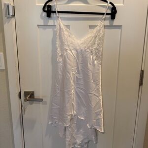 Frederick's of Hollywood White Lace Chemise